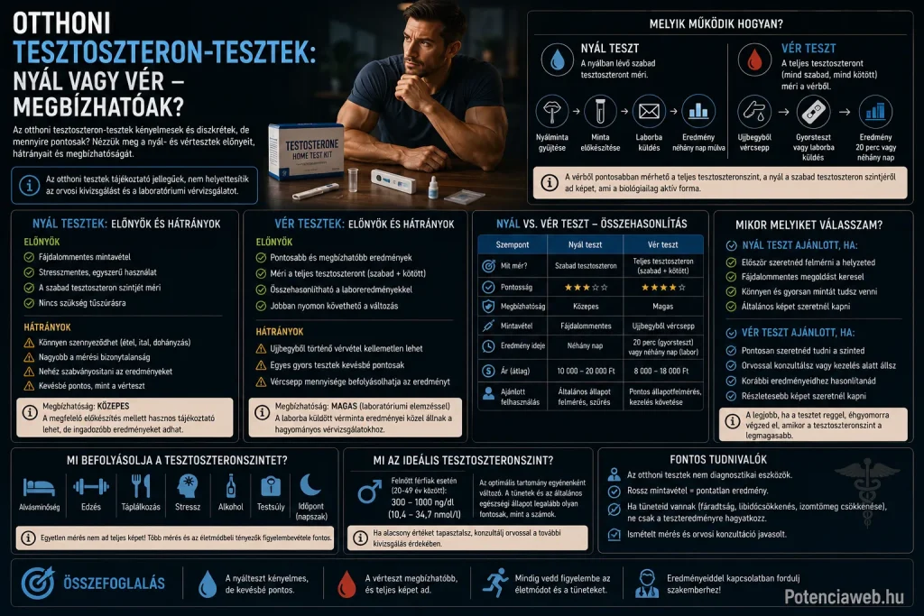 Otthoni tesztoszteron-tesztek: nyál vagy vér - megbízhatóak?