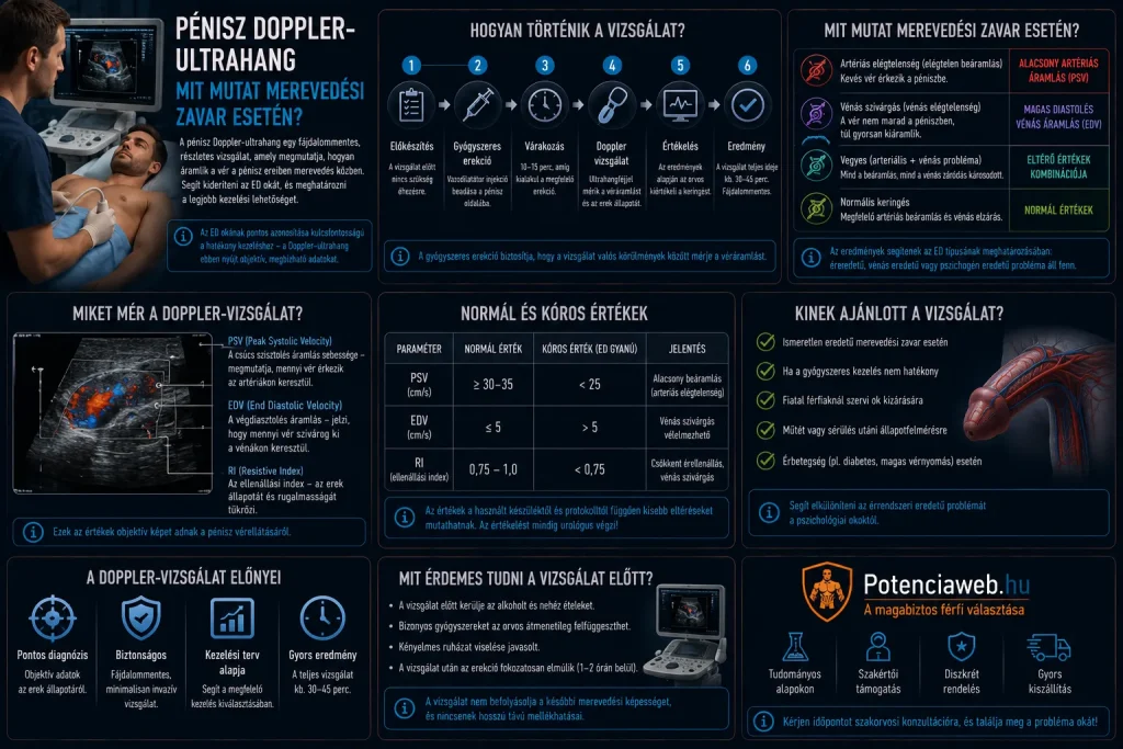 Pénisz Doppler-ultrahang: Mit mutat merevedési zavar esetén?