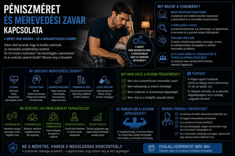 Péniszméret és merevedési zavar kapcsolata