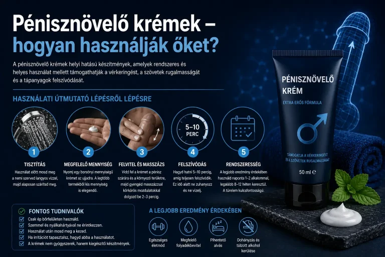 Pénisznövelő krémek – hogyan használják őket?