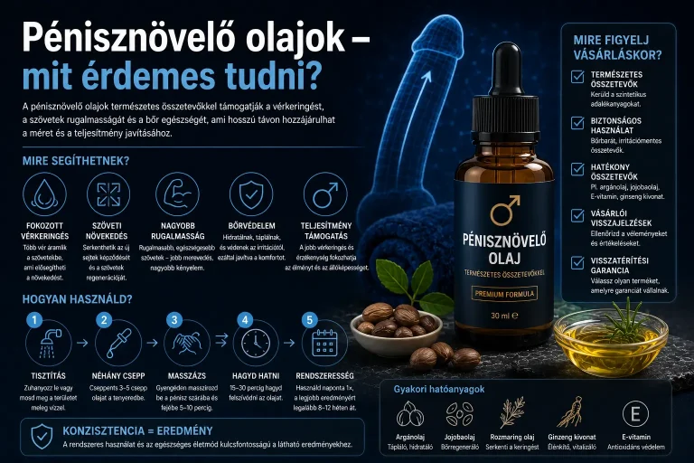 Pénisznövelő olajok – mit érdemes tudni?