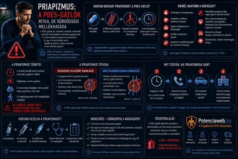 Priapizmus: a PDE5-gátlók ritka, de sürgősségi mellékhatása