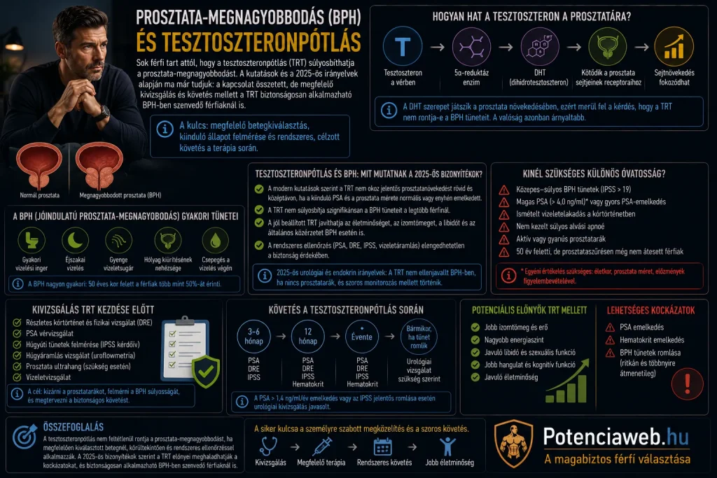 Prosztata-megnagyobbodás (BPH) és tesztoszteronpótlás