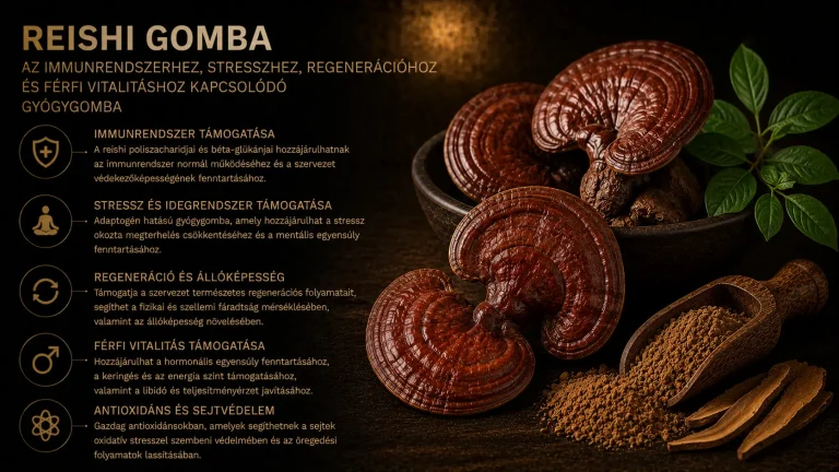 Reishi gomba – mit érdemes tudni erről az immunrendszerhez, stresszhez, regenerációhoz és férfi vitalitáshoz kapcsolódó gyógygombáról?