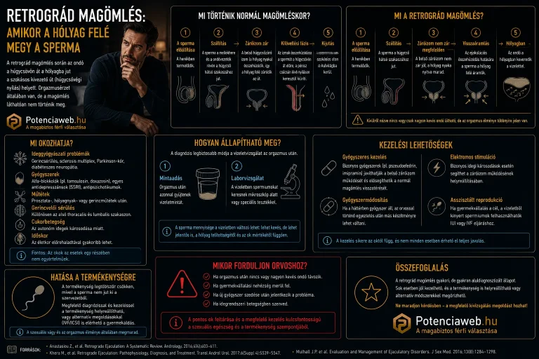 Retrográd magömlés: amikor a hólyag felé megy a sperma