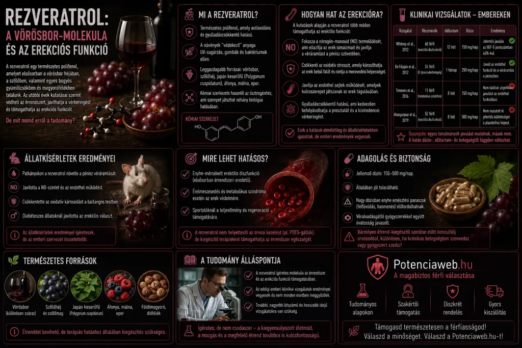 Rezveratrol: a vörösbor-molekula és az erekciós funkció