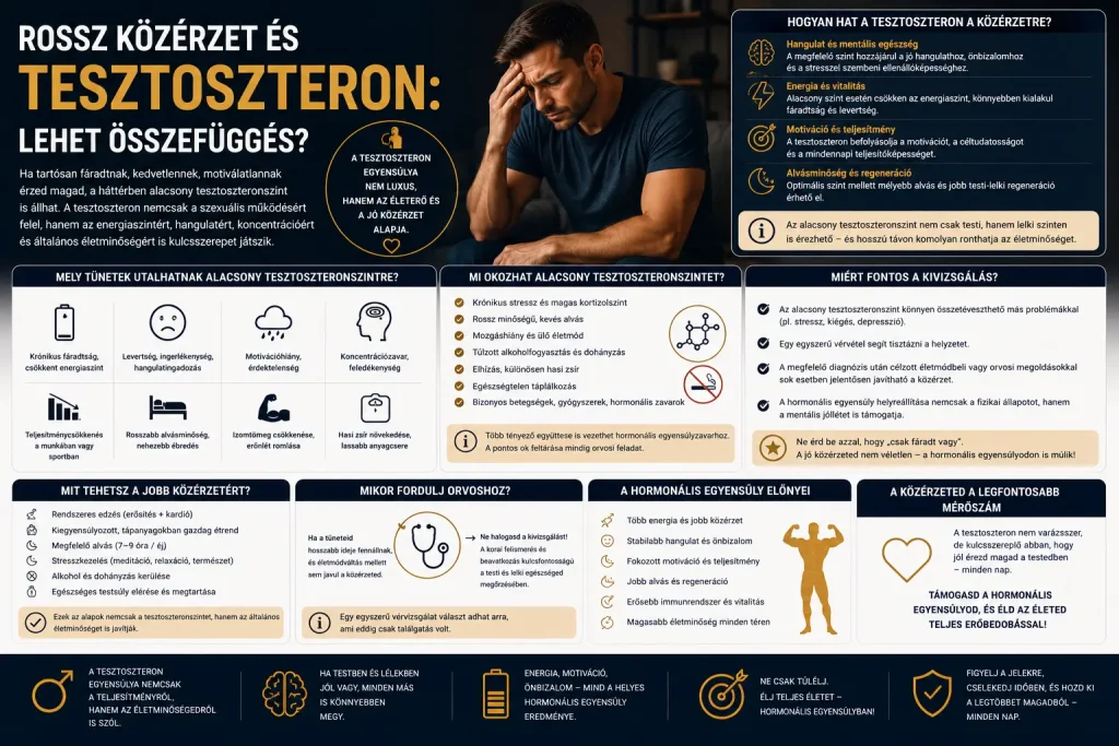 Rossz közérzet és tesztoszteron: lehet összefüggés?