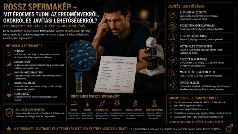 Rossz spermakép – mit érdemes tudni az eredményekről, okokról és javítási lehetőségekről?