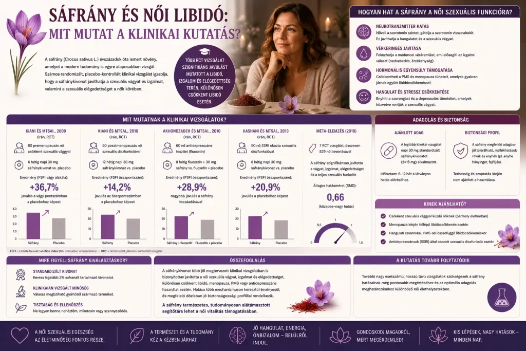 Sáfrány és női libidó: mit mutat a klinikai kutatás?