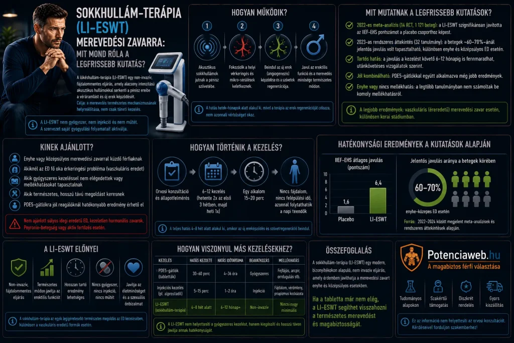 Sokkhullám-terápia (LI-ESWT) merevedési zavarra: mit mond róla a legfrissebb kutatás?