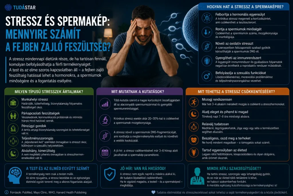 Stressz és spermakép: mennyire számít a fejben zajló feszültség?