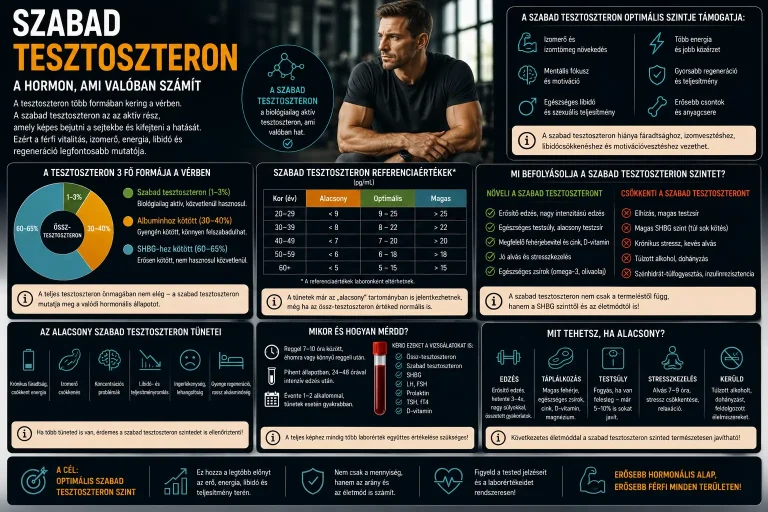 Szabad tesztoszteron: a ténylegesen "elérhető" hormon
