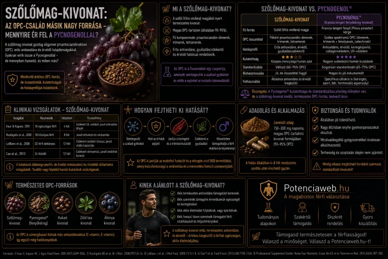 Szőlőmag-kivonat: az OPC-család másik nagy forrása - mennyire ér fel a Pycnogenollal?
