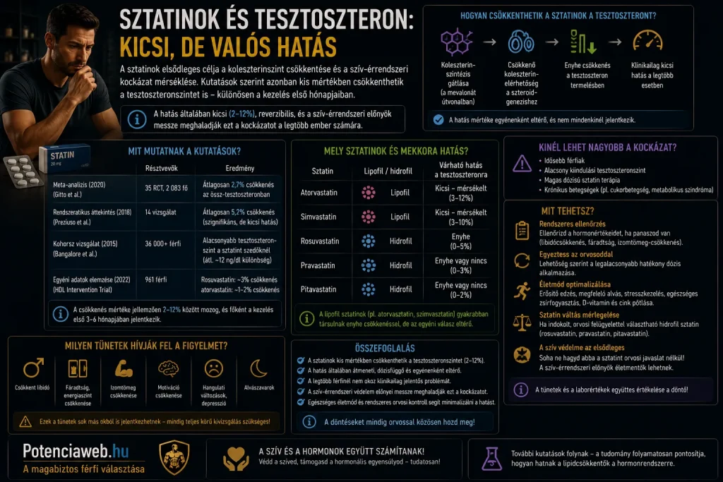 Sztatinok és tesztoszteron: kicsi, de valós hatás