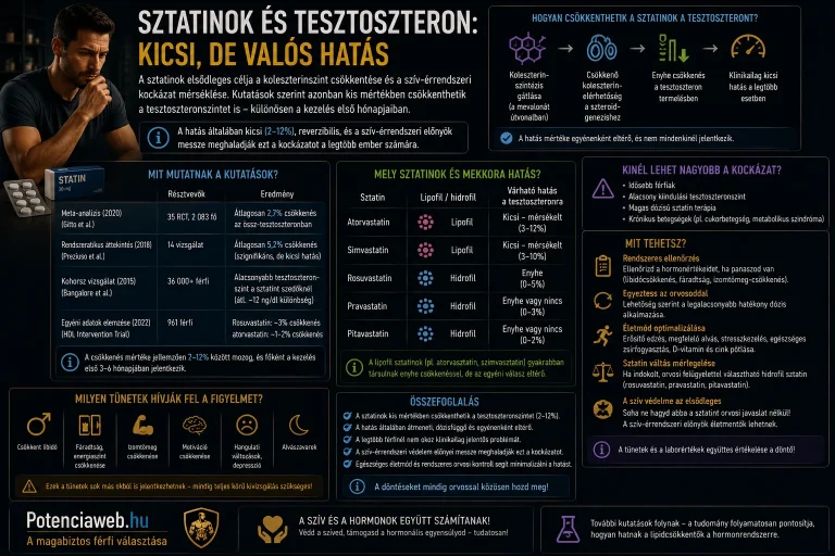 Sztatinok és tesztoszteron: kicsi, de valós hatás