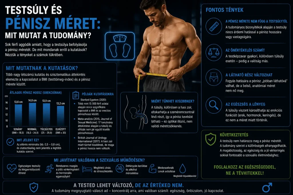 Testsúly és pénisz méret: mit mutat a tudomány?