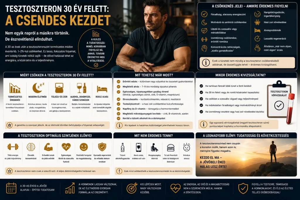 Tesztoszteron 30 év felett: a csendes kezdet