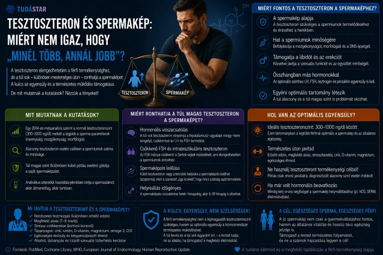 Tesztoszteron és spermakép: miért nem igaz, hogy "minél több, annál jobb"?