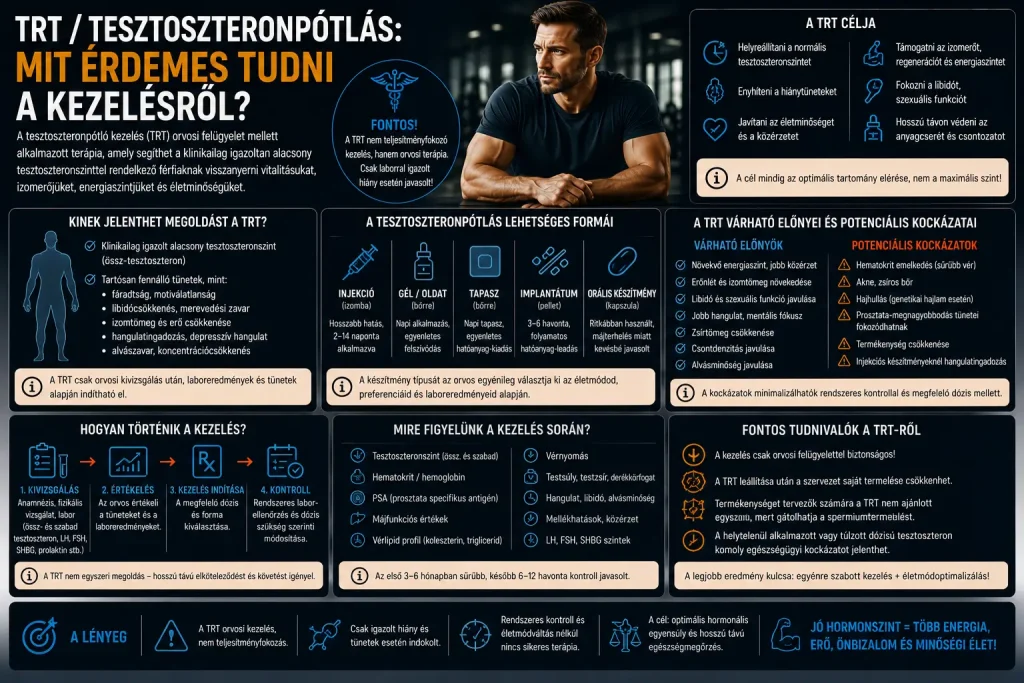 Tesztoszteronpótlás (TRT): mit érdemes tudni a kezelésről?