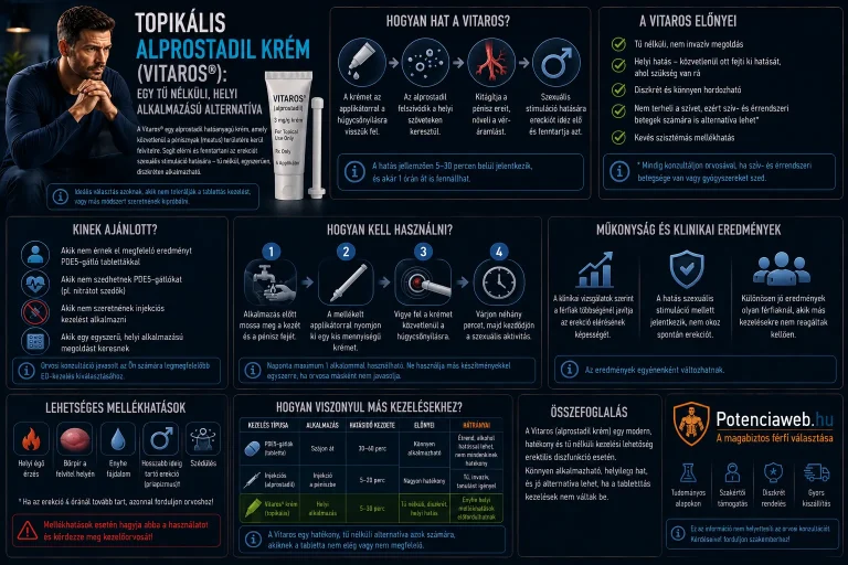 Topikális alprostadil krém (Vitaros): egy tű nélküli, helyi alkalmazású alternatíva