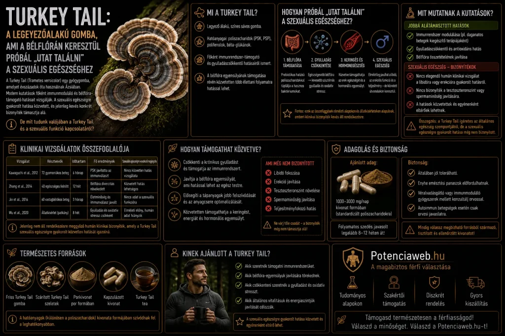 Turkey Tail: a legyezőalakú gomba, ami a bélflórán keresztül próbál "utat találni" a szexuális egészséghez