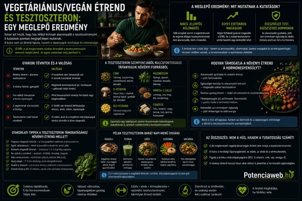 Vegetáriánus/vegán étrend és tesztoszteron: egy meglepő eredmény