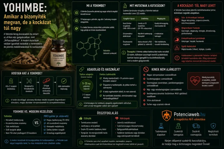 Yohimbe: amikor a bizonyíték megvan, de a kockázat mégis túl nagy