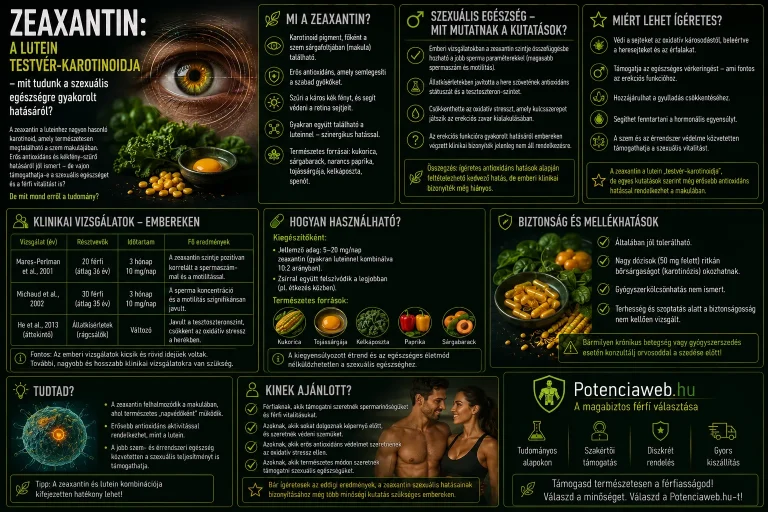 Zeaxantin: a lutein "testvér-karotinoidja" - mit tudunk a szexuális egészségre gyakorolt hatásáról?