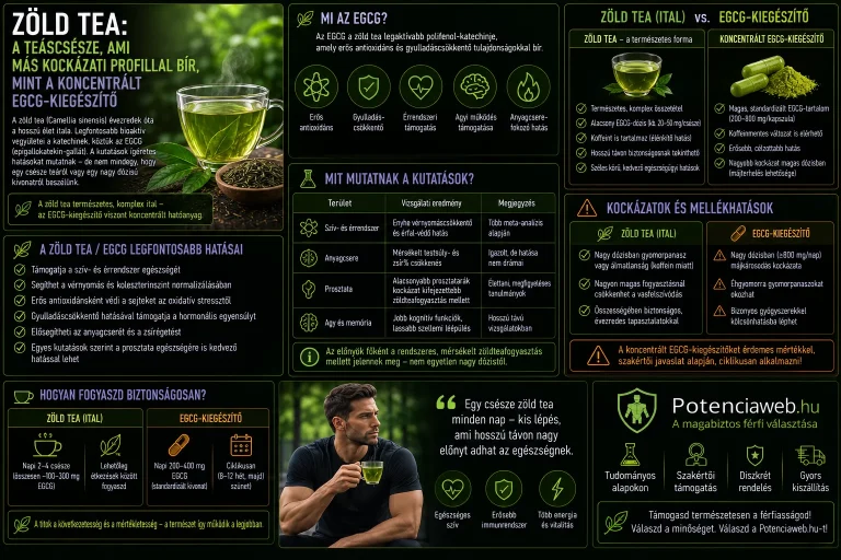 Zöld tea: a teáscsésze, ami más kockázati profillal bír, mint a koncentrált EGCG-kiegészítő