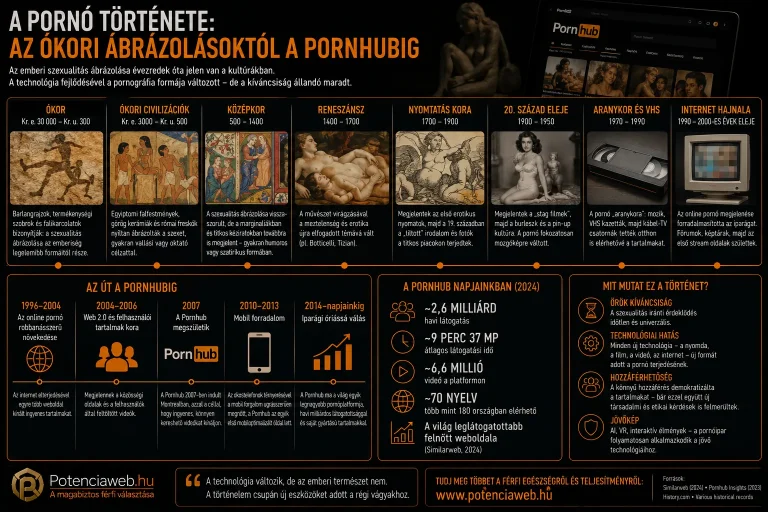 A pornó története: az ókori ábrázolásoktól a Pornhubig