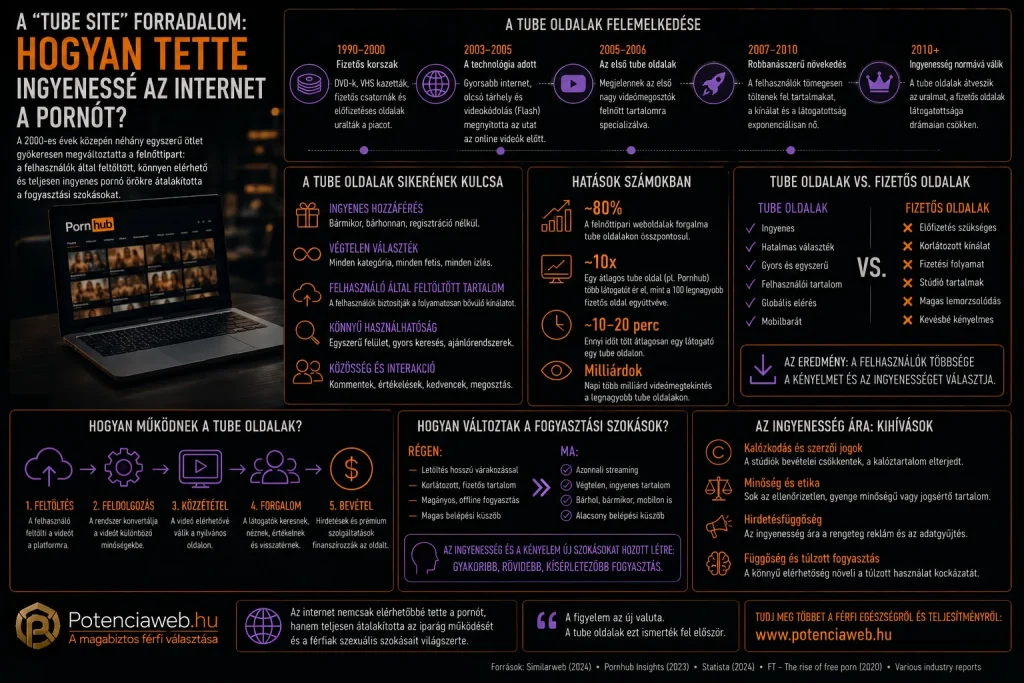 A "tube site" forradalom: hogyan tette ingyenessé az internet a pornót?