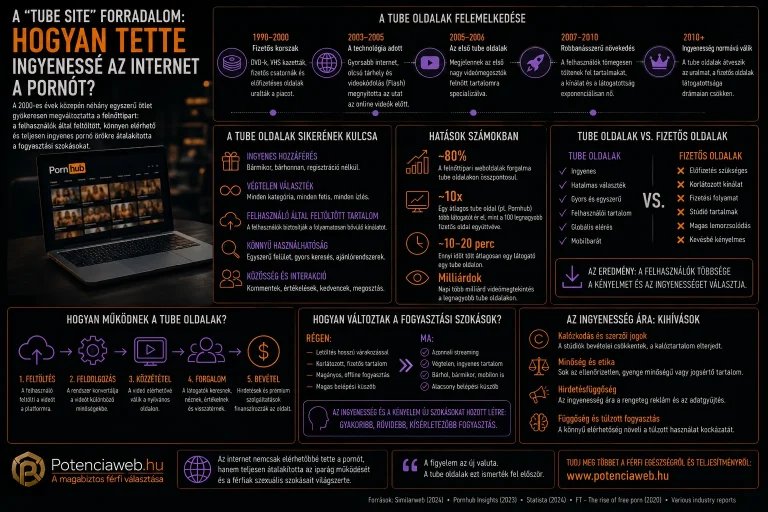 A "tube site" forradalom: hogyan tette ingyenessé az internet a pornót?