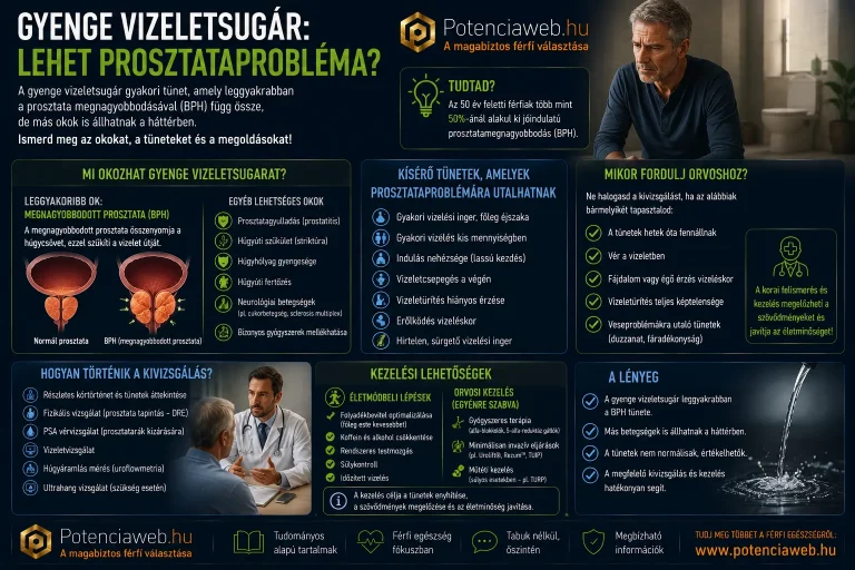 Gyenge vizeletsugár: lehet prosztataprobléma?