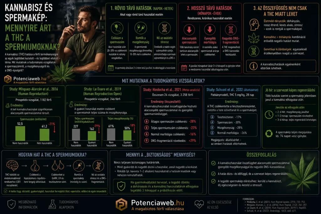 Kannabisz és spermakép: mennyire árt a THC a spermiumoknak?