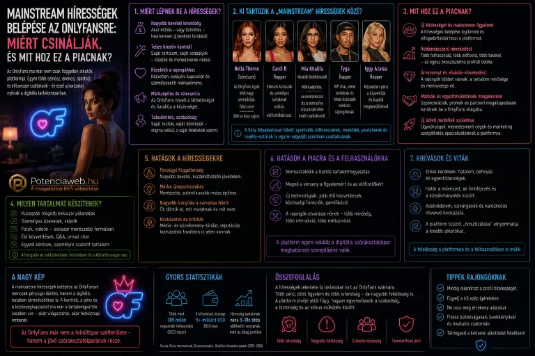 Mainstream hírességek belépése az Onlyfansra: miért csinálják, és mit hoz ez a piacnak?