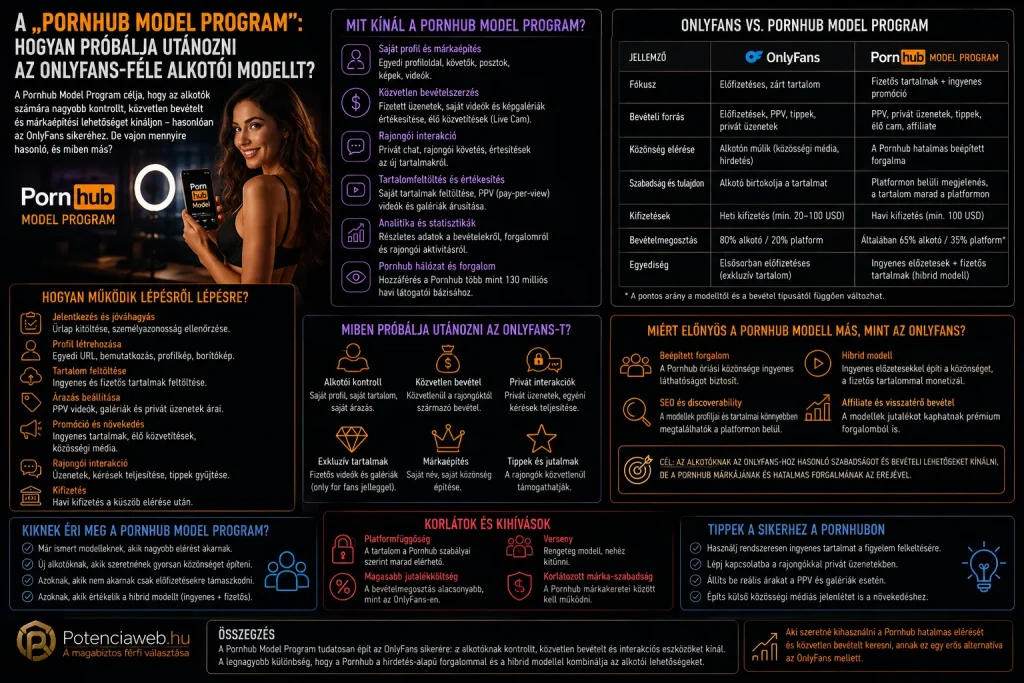 Pornhub Model Program - A platform válasza az OnlyFansre?