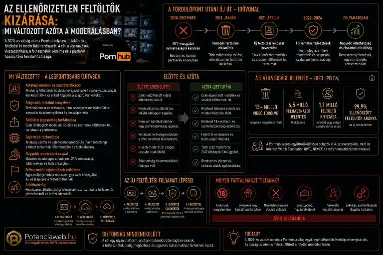 Pornhub moderáció. Mi változott a 2020-as nagy törlés óta?