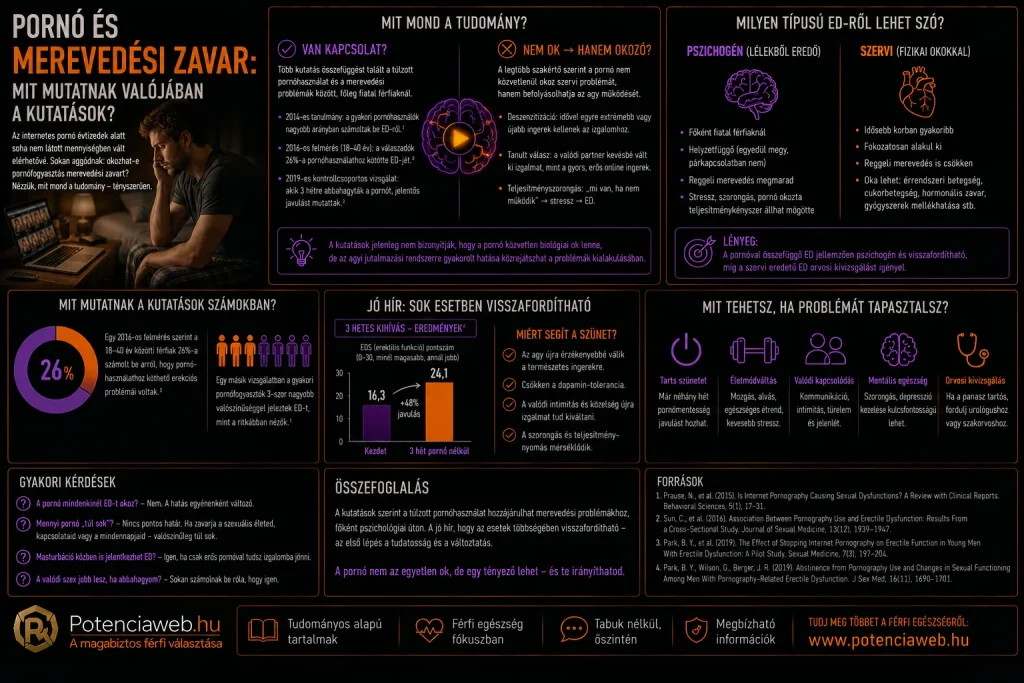 Pornó és merevedési zavar: mit mutatnak valójában a kutatások?