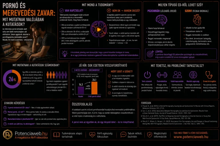 Pornó és merevedési zavar: mit mutatnak valójában a kutatások?