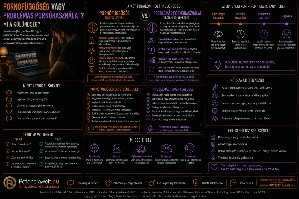 Pornófüggőség vagy problémás pornóhasználat? Mi a különbség?