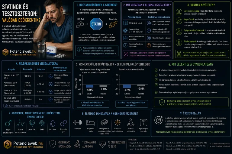 Statinok és tesztoszteron: valóban csökkentik?